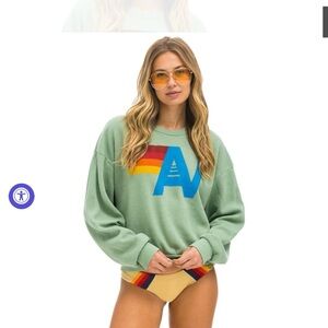 NEW Aviator Nation Relaxed Crew Sweatshirt